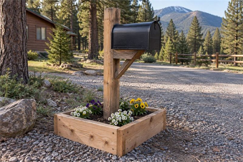 Example design: mailbox post planter in pine
