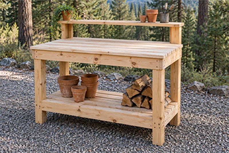 Example design: potting bench in pine