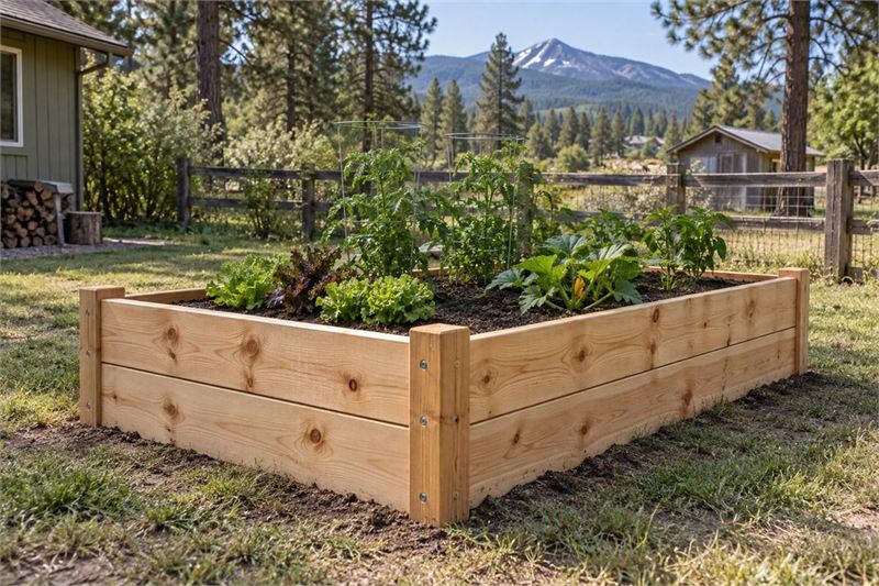 Example design: raised garden bed in pine