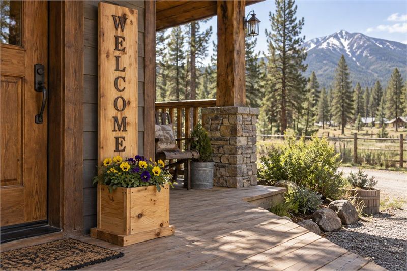 Example design: welcome sign planter in pine